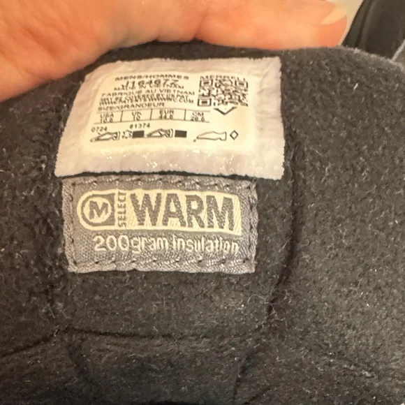 Merrell Black Hiking Boots with Gray Laces - Picture 9 of 9